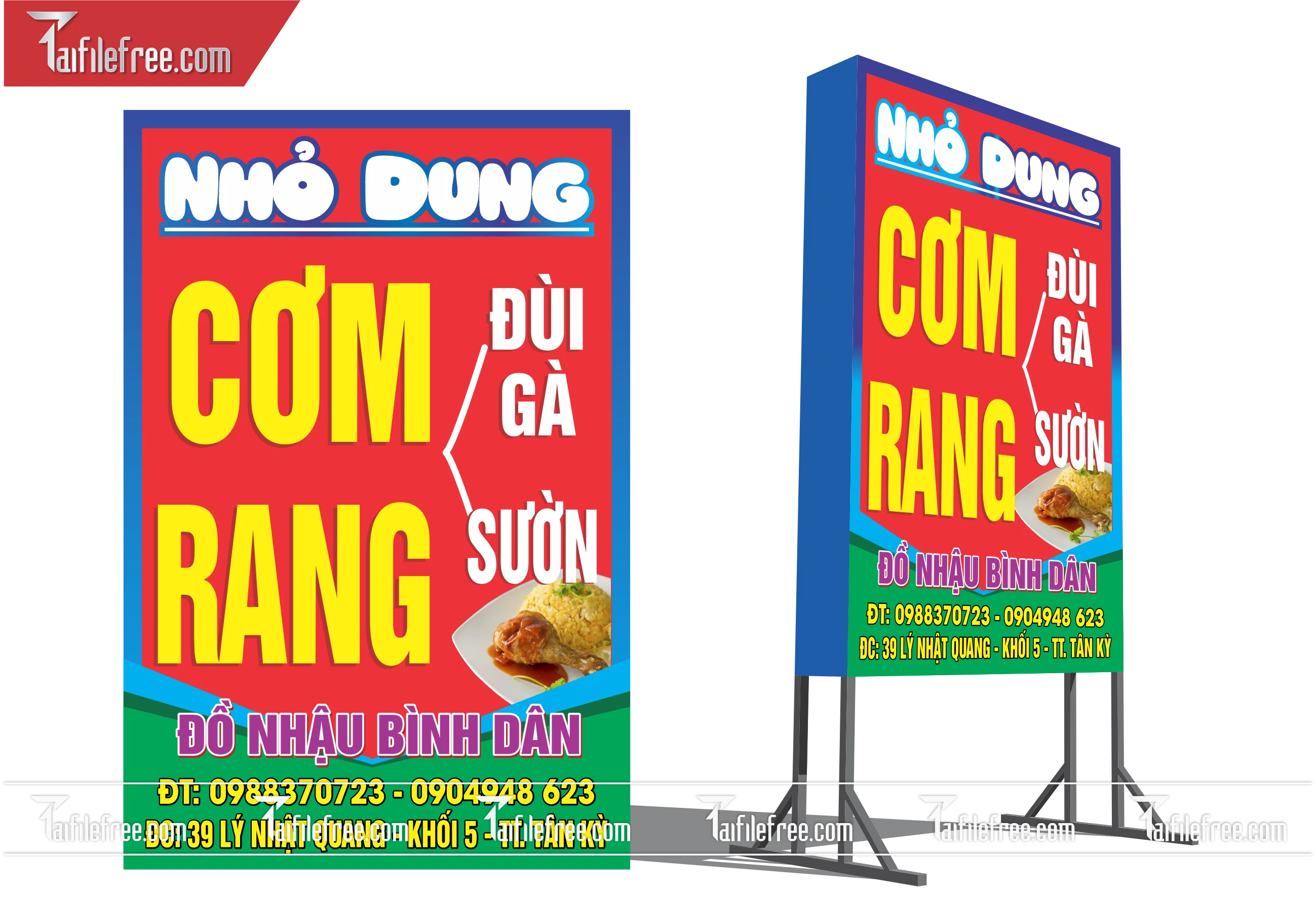 Biển Hiệu, Bảng Vẫy Hộp Đèn Quán Cơm _BH142