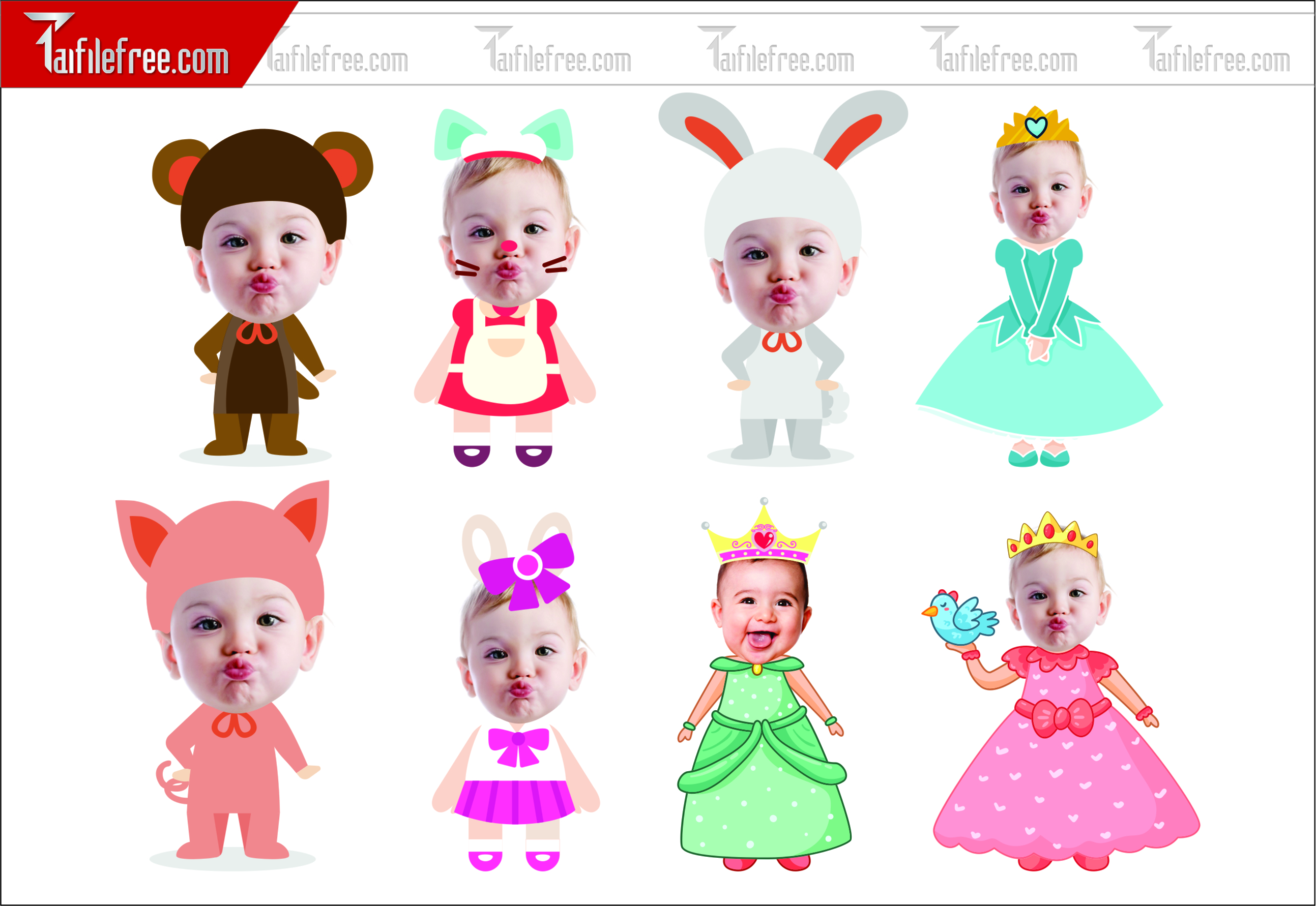 Thiết Kế Chibi Đáng Yêu, Trang Trí Sinh Nhật Cho Bé_CP08