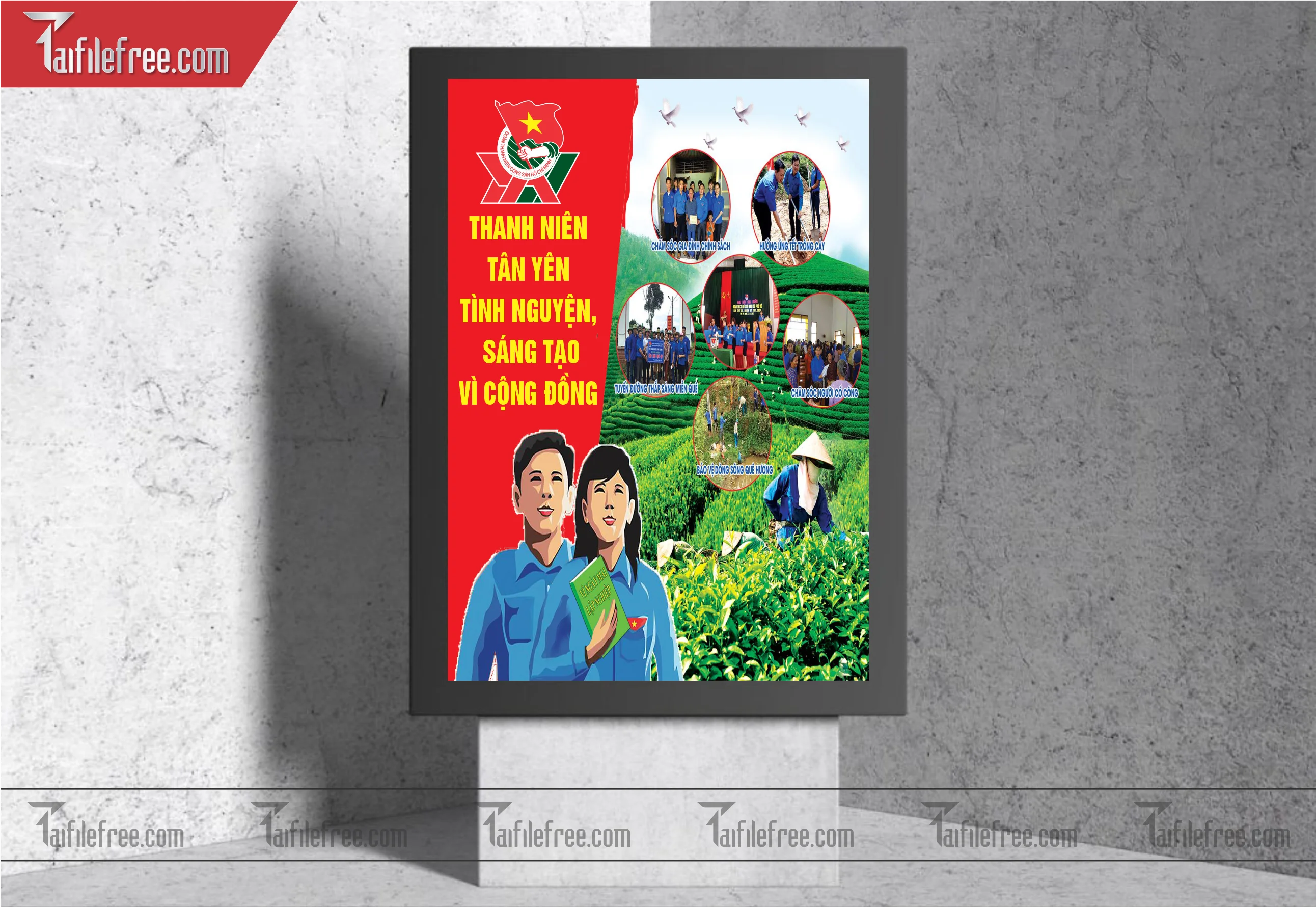 Mẫu Poster, Banner, Standee Ngày Thành lập Đoàn TNCSHCM 26/3_DTN24