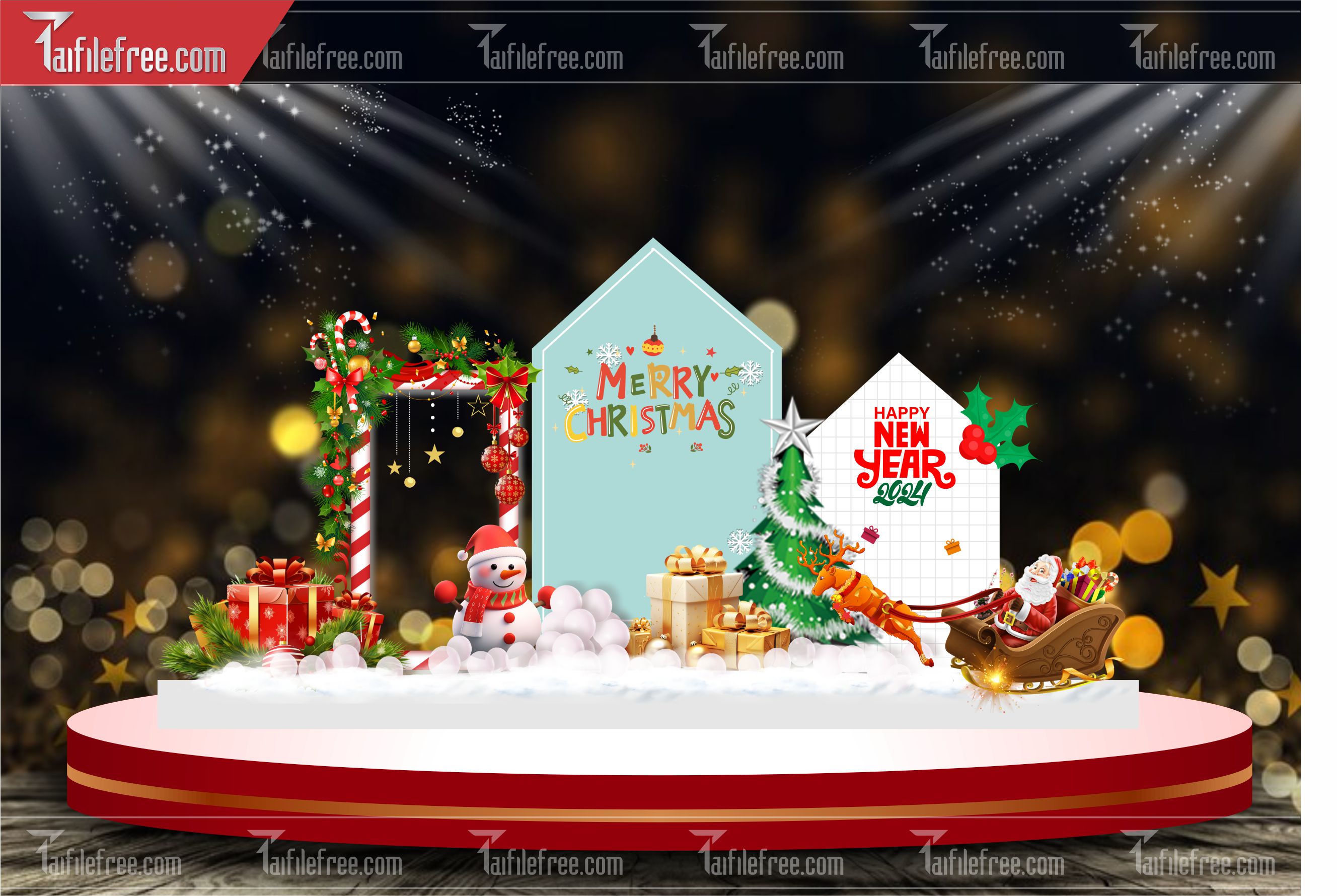 Banner Giáng Sinh - Noel - Backdrop Merry Christmas GS81