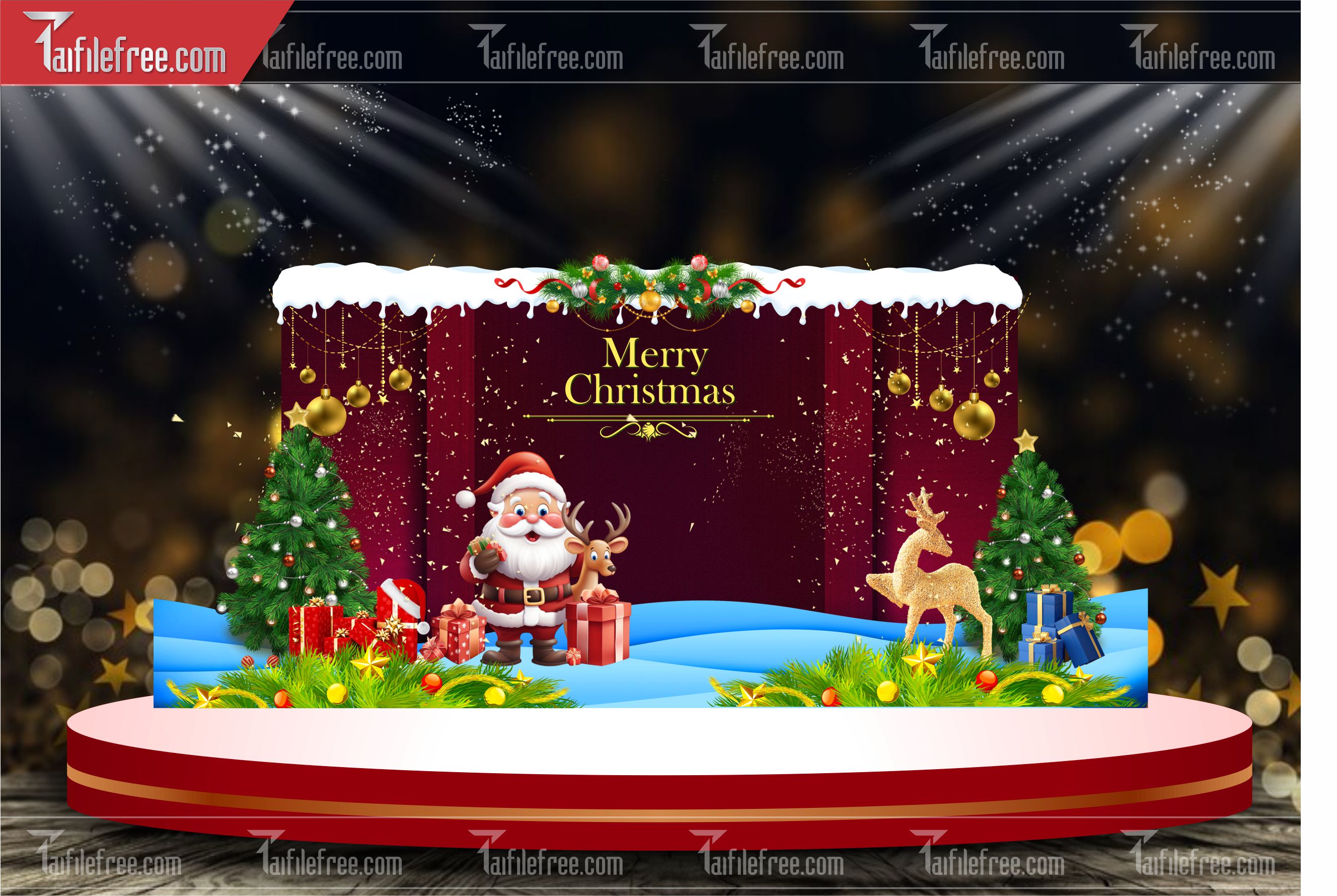 Banner Giáng Sinh - Noel - Backdrop Merry Christmas GS82