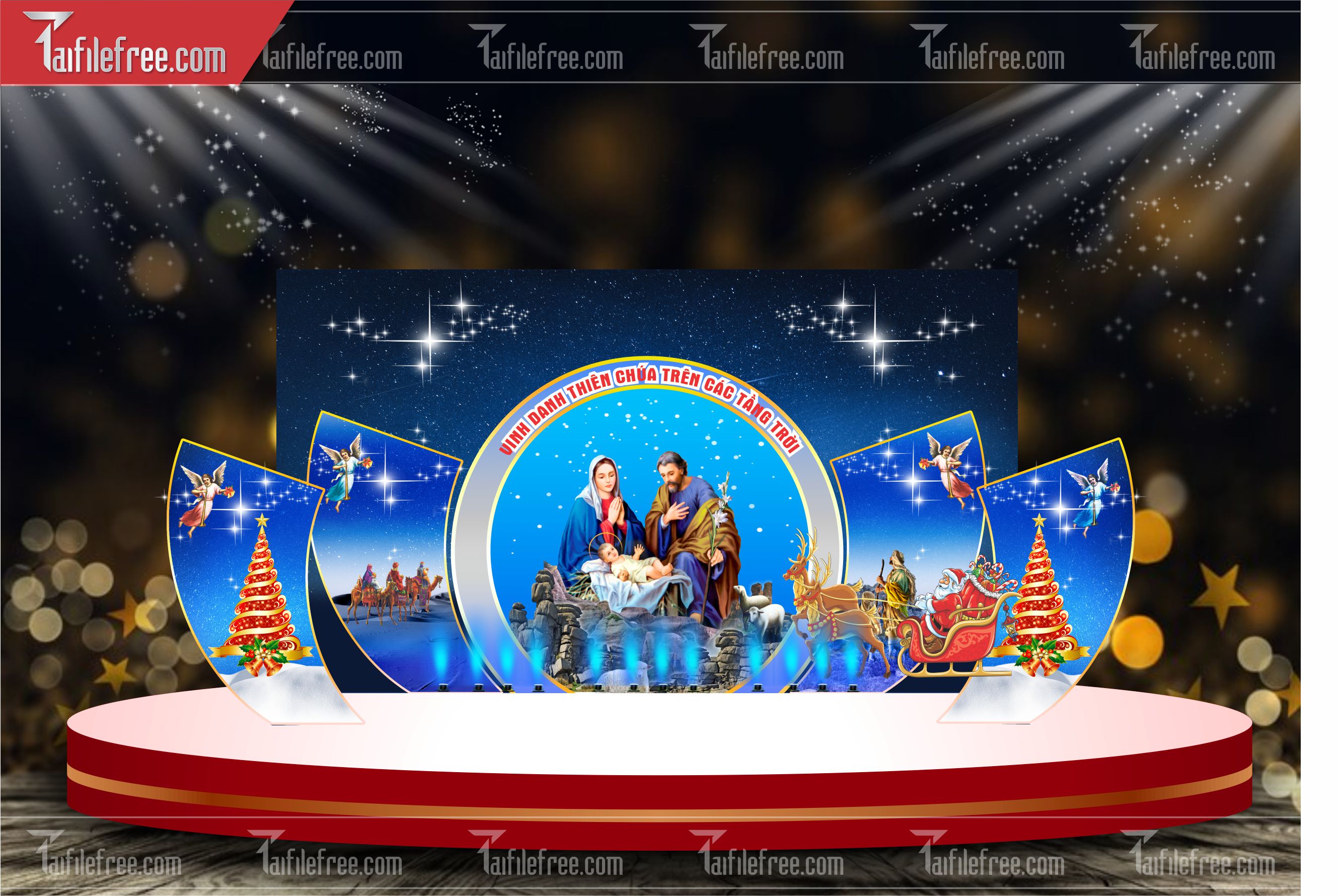 Banner Giáng Sinh - Noel - Backdrop Merry Christmas GS84