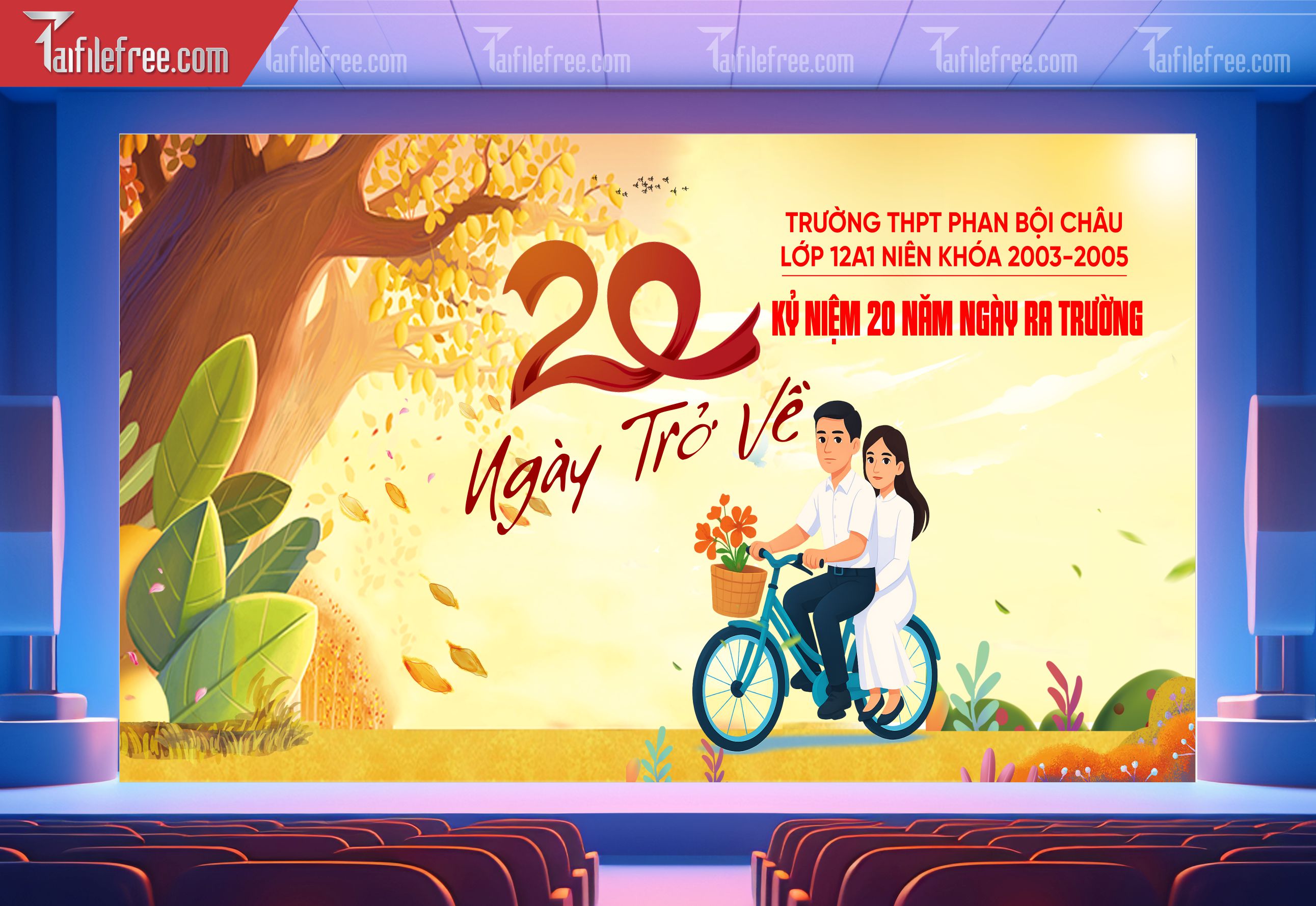 Mẫu Backdrop Họp Lớp, Hội Khóa, Ngày Trở Về Đẹp_HL66