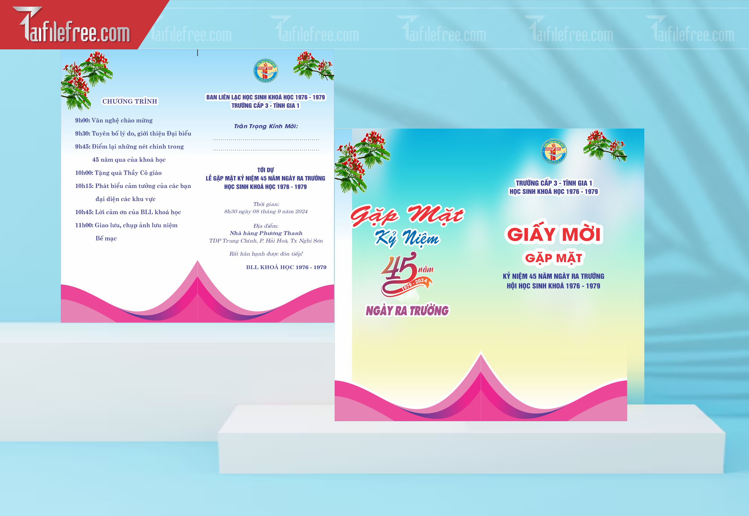 Mẫu Giấy Mời Họp Lớp, Hội Khóa, Ngày Trở Về Đẹp_HL71