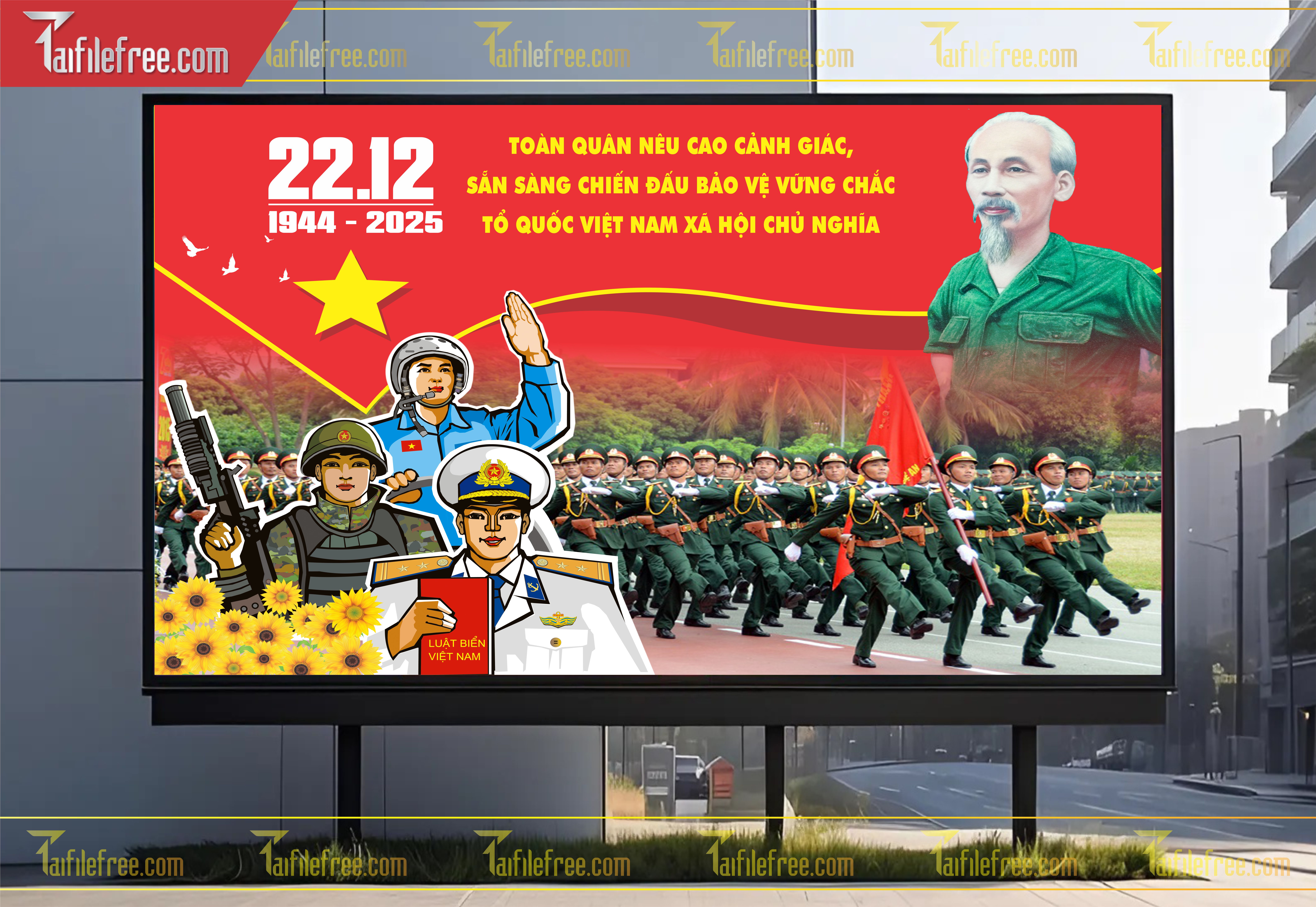 Poster  Kỷ Niệm Ngày Thành Lập Quân đội Nhân Dân_QD18