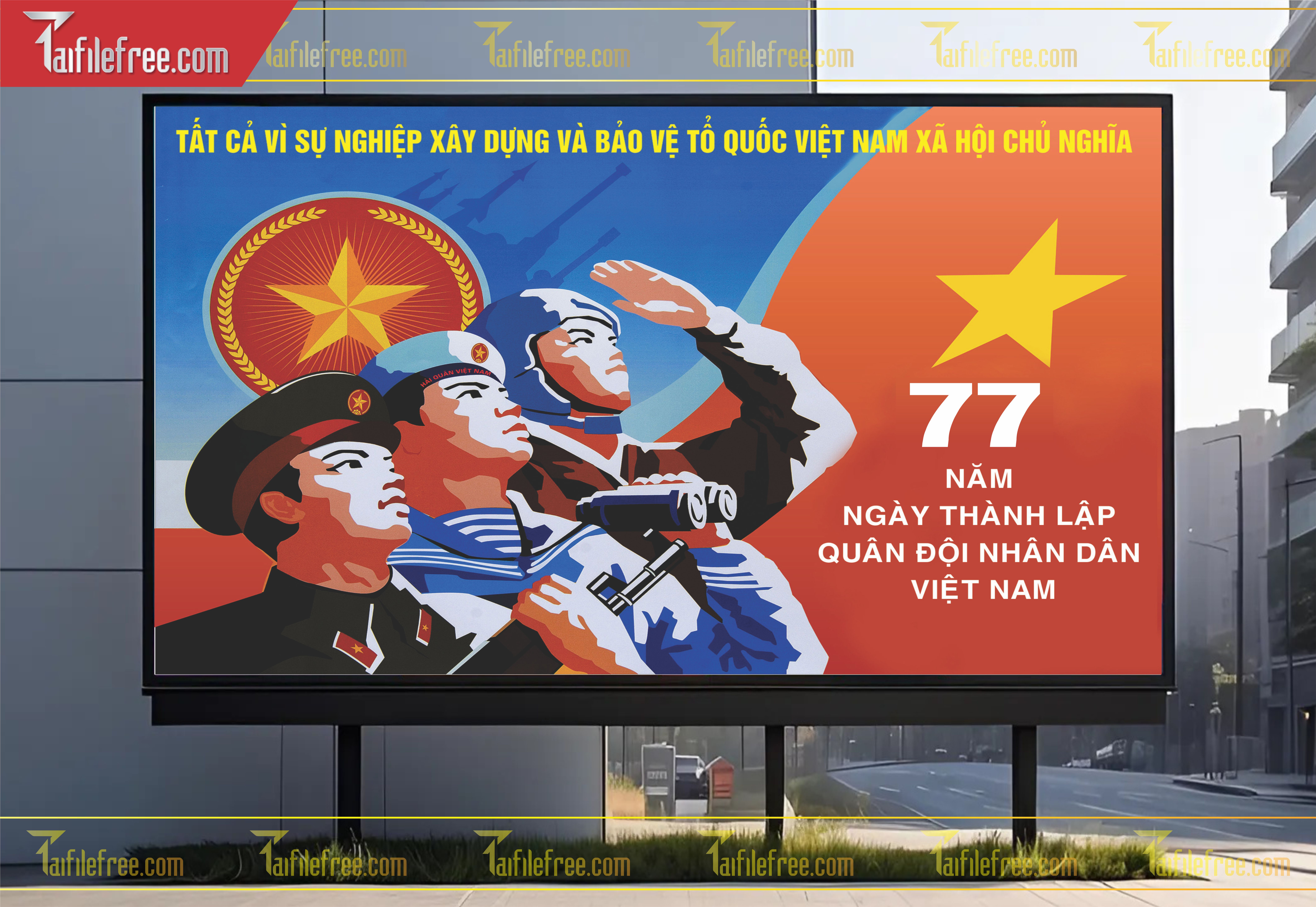 Poster Kỷ Niệm Ngày Thành Lập Quân đội Nhân Dân_QD21
