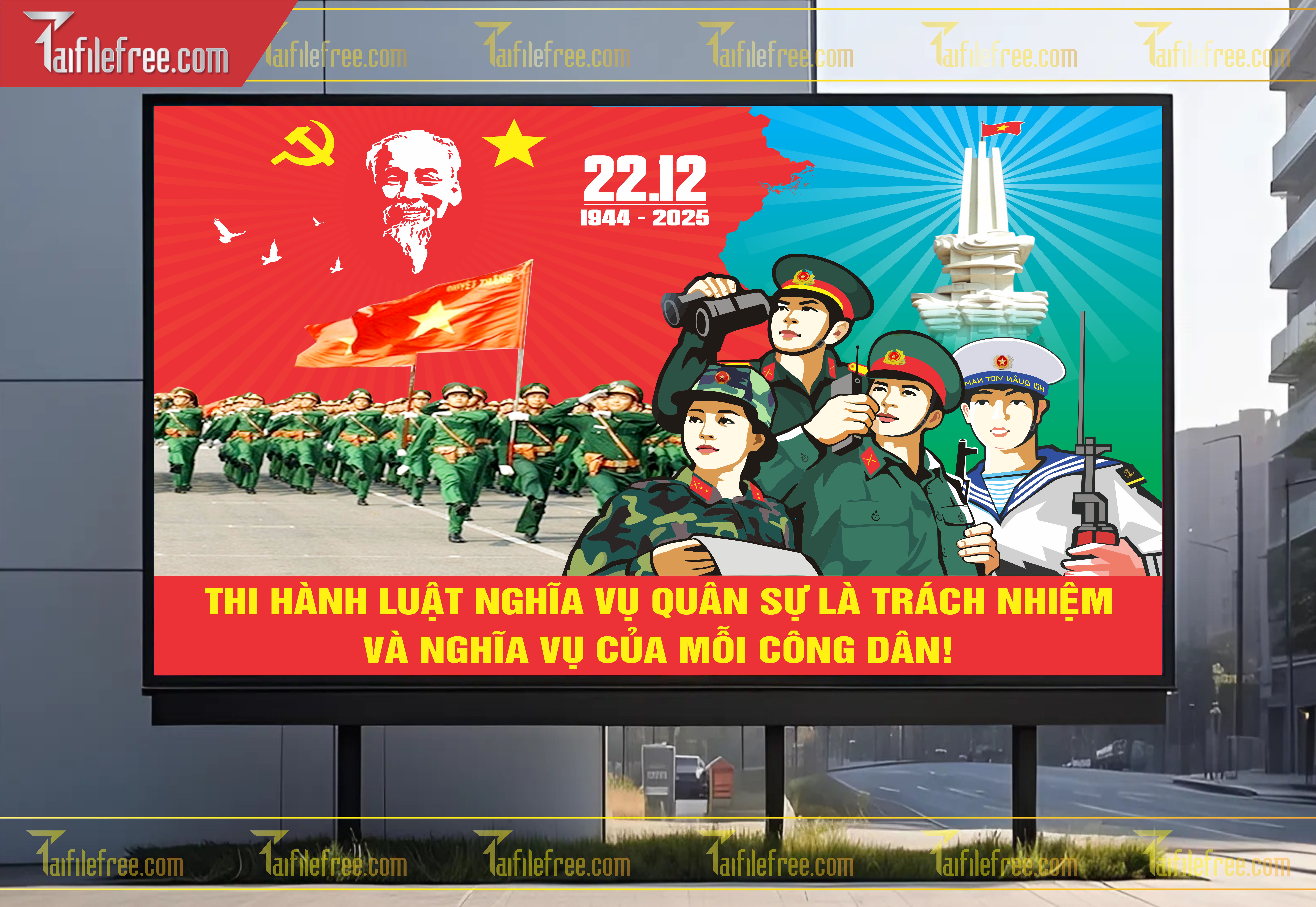 Poster  Kỷ Niệm Ngày Thành Lập Quân đội Nhân Dân_QD22