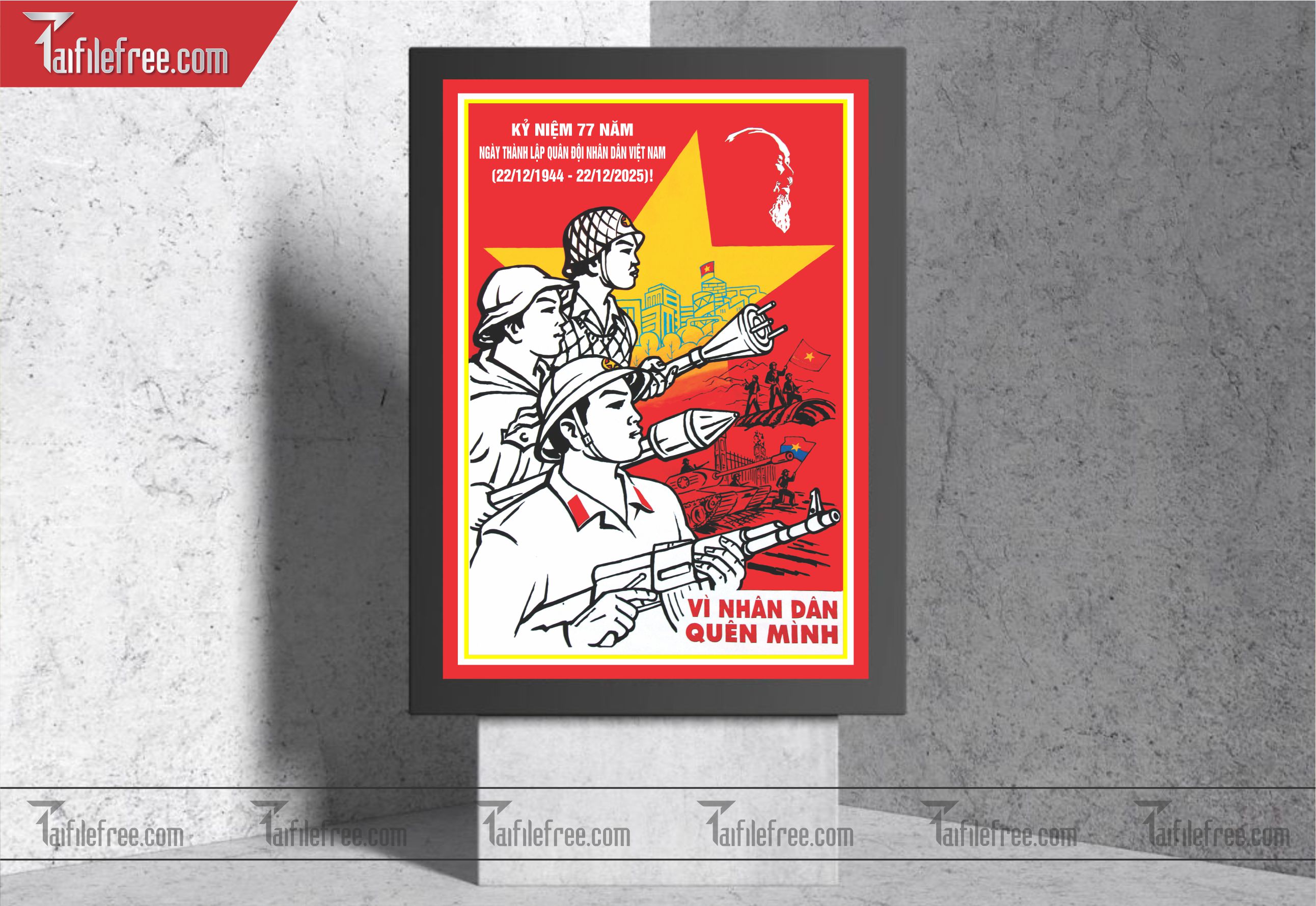 Poster Kỷ Niệm Ngày Thành Lập Quân đội Nhân Dân_QD28