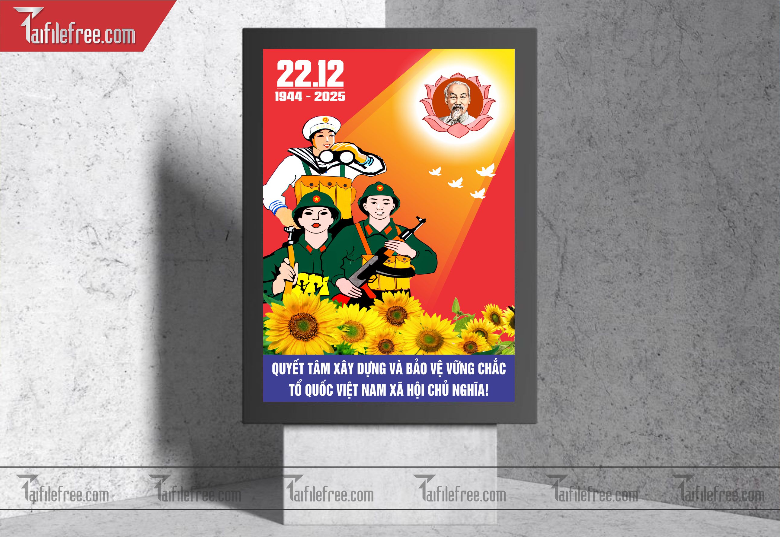 Poster Kỷ Niệm Ngày Thành Lập Quân đội Nhân Dân_QD36