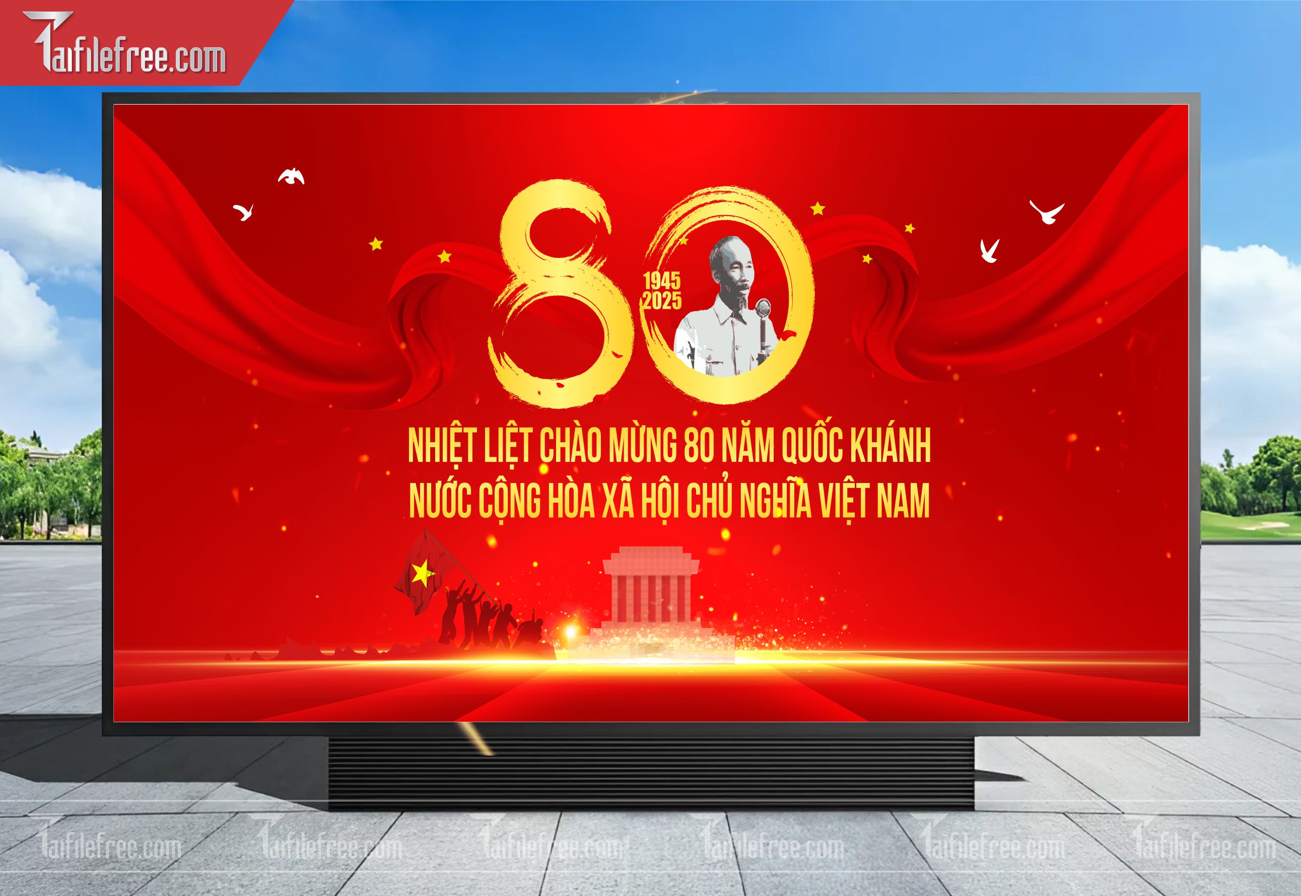 Banner, Poster Kỷ Niệm Quốc Khánh Ngày Độc Lập QK43