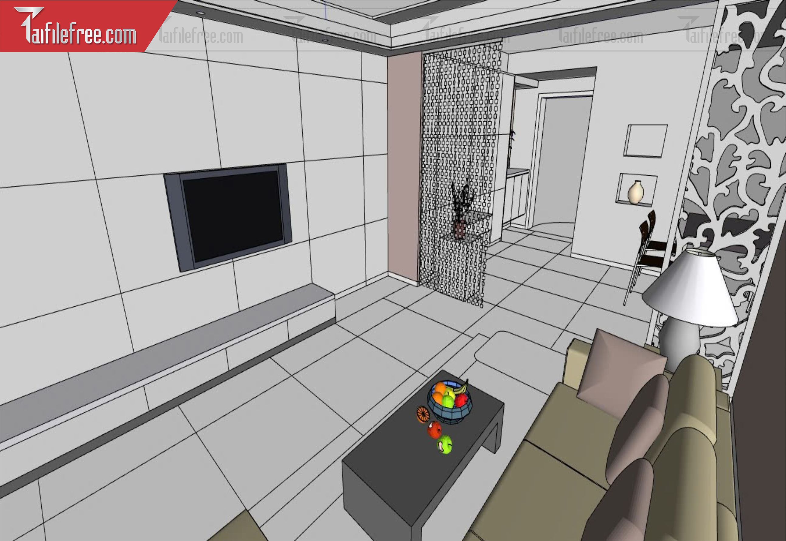 File 3D Sketchup Phòng Khách_SK566