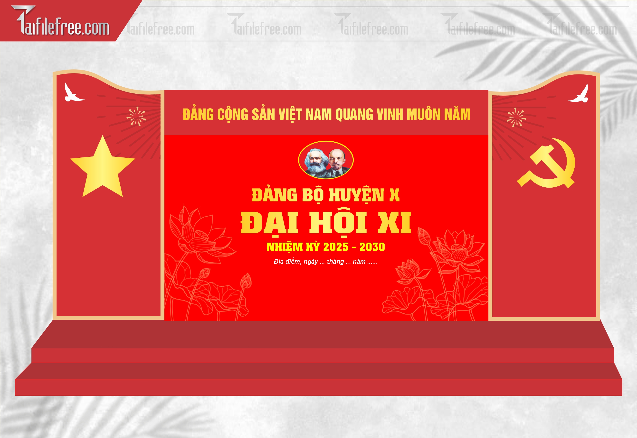 Poster/Banner Đại Hội Đảng Bộ_TD244