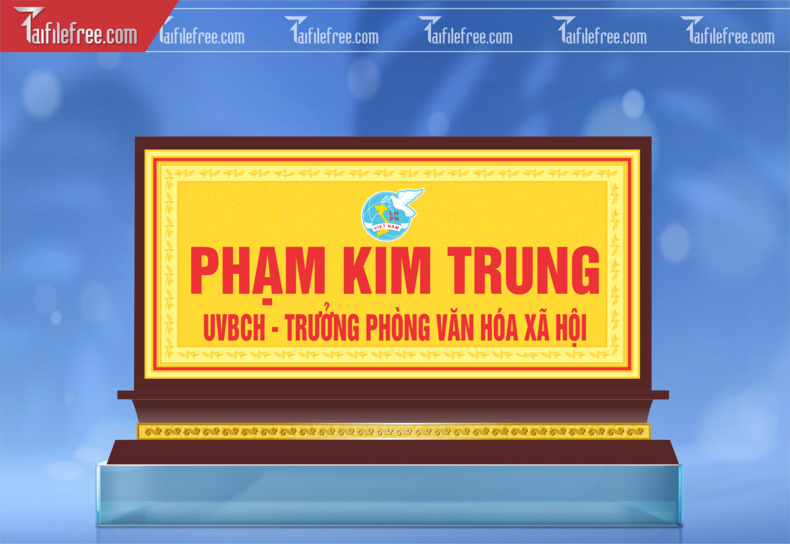 Biển Chức Danh Trưởng Phòng Văn Hóa Xã Hội_TD_266