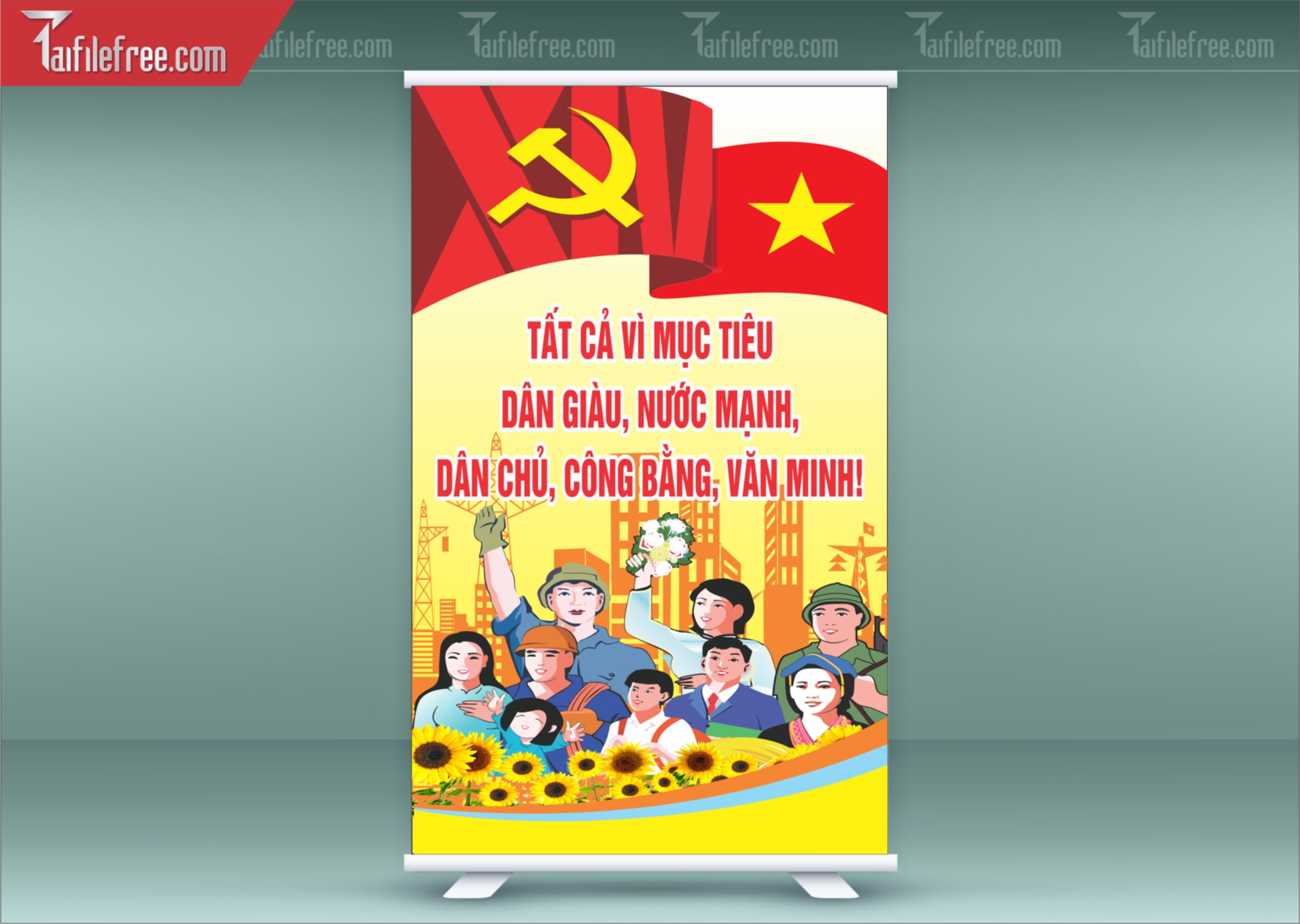 Standee Chào Mừng Đại Hội Đảng Lần Thứ 14_TD276