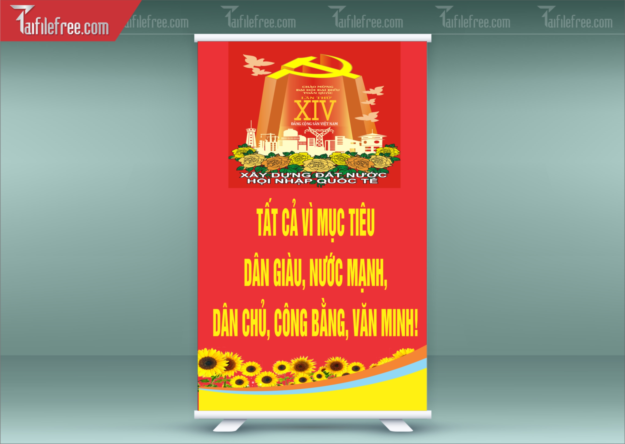 Standee Chào Mừng Đại Hội Đảng Lần Thứ 14_TD289