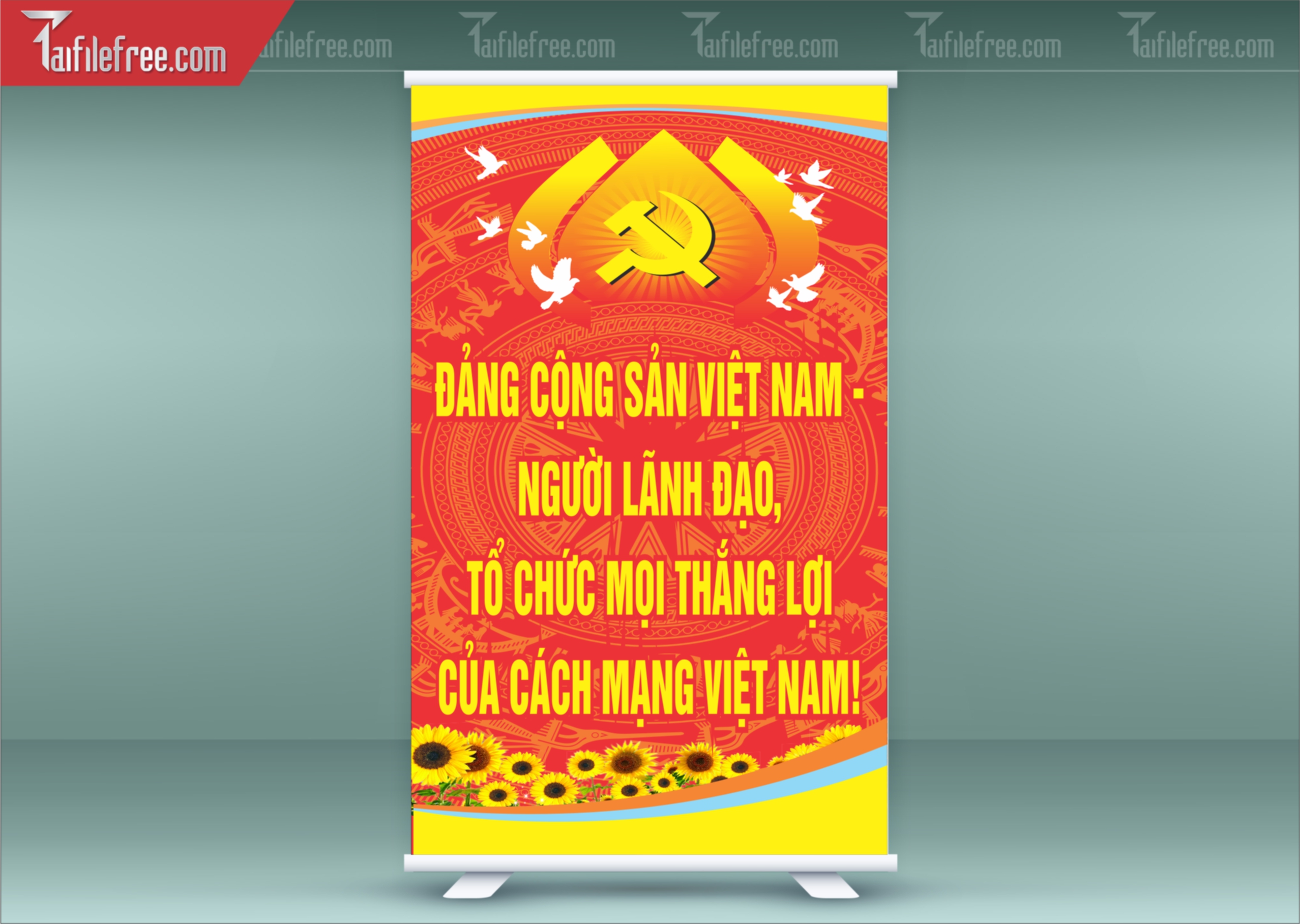 Standee Chào Mừng Đại Hội Đảng Lần Thứ 14_TD291