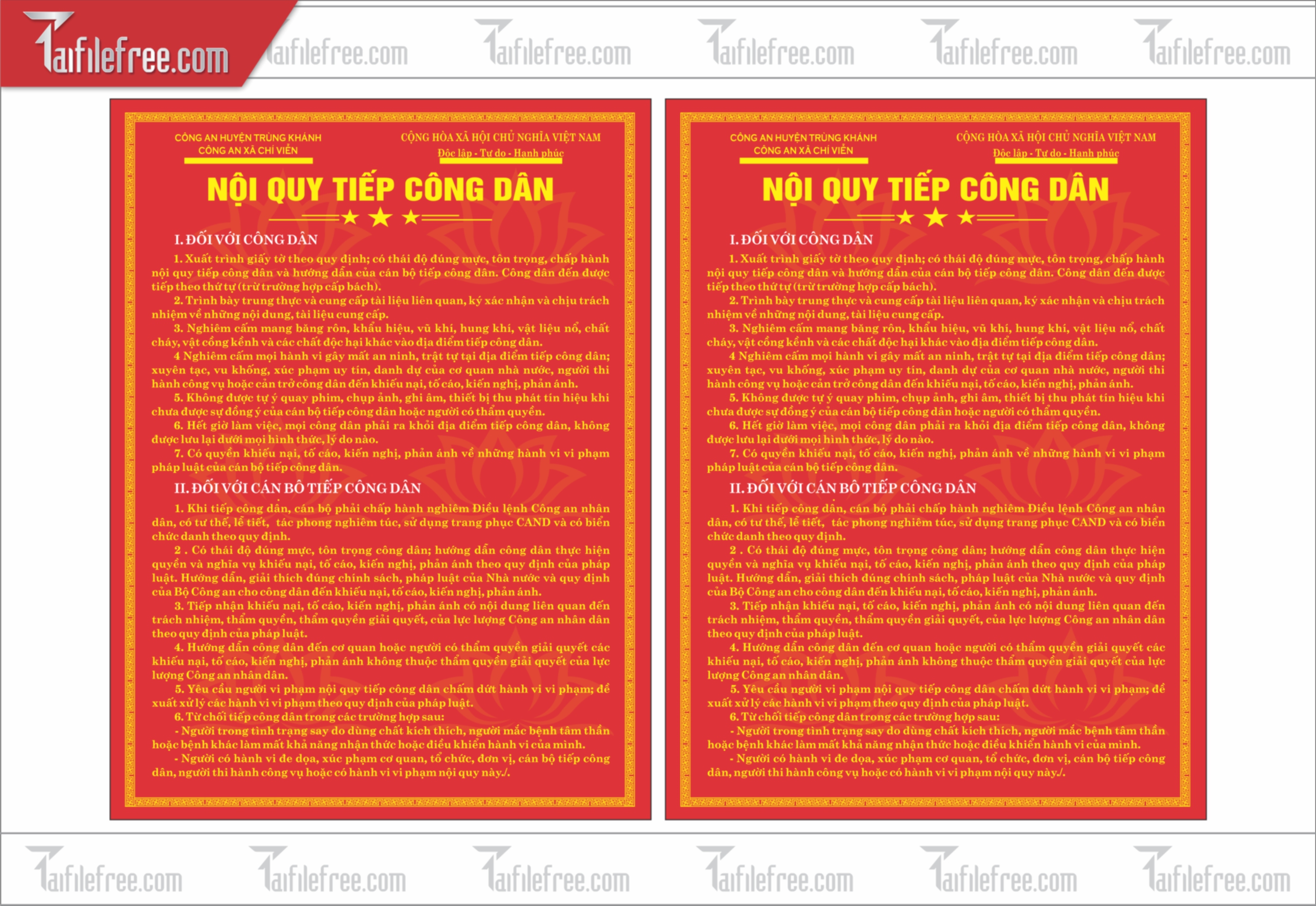 Nội Quy Tiếp Công Dân _TD297