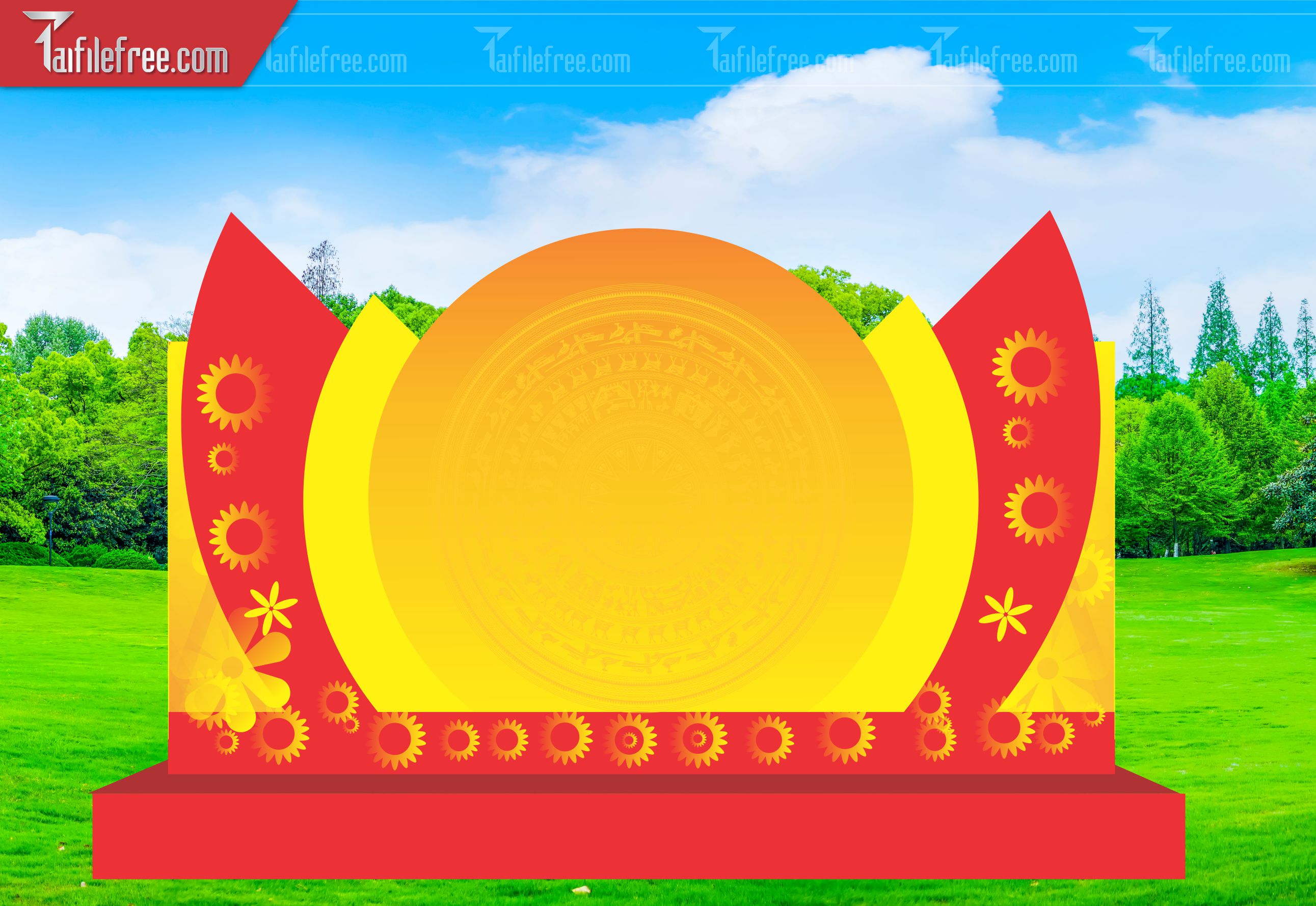 Phông Nền Chân hoa sen trong Đồng Vàng_TD325