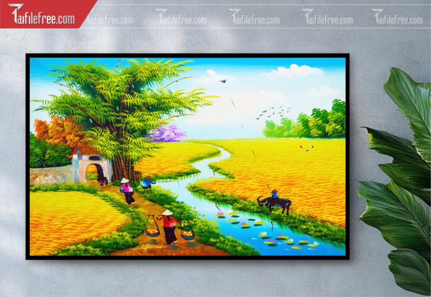 Tranh Phong Cảnh Nông Thôn Đẹp_TC47