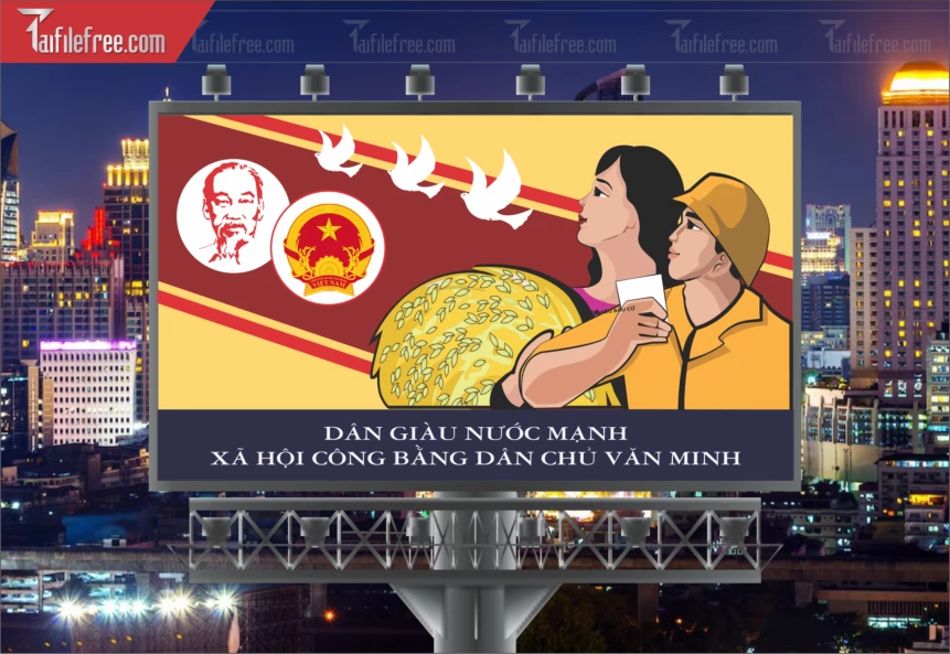 Pano Cổ Động Nông Thôn Mới TDM43
